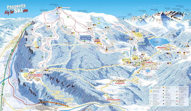 Paganella Ski map Paganella Ski map